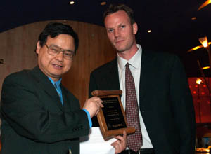 Dr. Liping Fang (left) and Paul DeMarco.