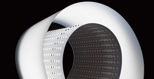 This flexible LED light sheet, created by by B.C.’s Cooledge Lighting, was made possible via a partnership with Simon Fraser University’s material science 4D LABS.